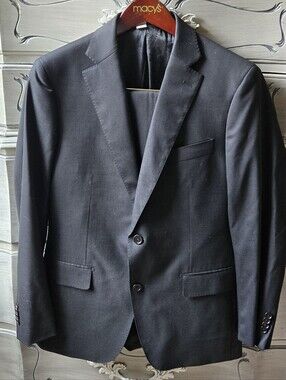 Boressi Sartoriale Dark Black Two-Button Suit